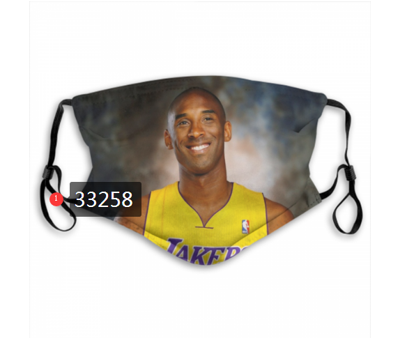 2021 NBA Los Angeles Lakers #24 kobe bryant 33258 Dust mask with filter->nba dust mask->Sports Accessory